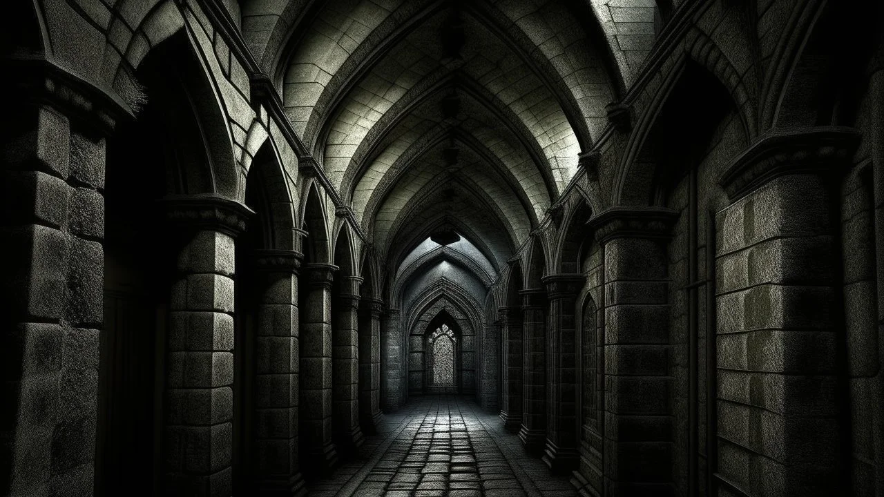 creep and coil through cobbled corridors and open arches. Integrating ominous undertones and dramatic contrasts, embody the castle's majestic allure and haunting mystery.