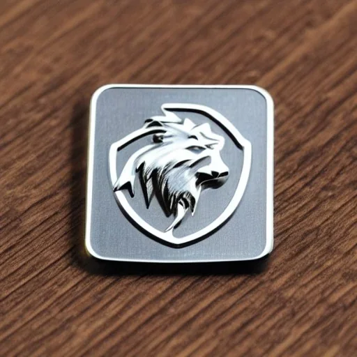 peugeot metal lion logo square badge