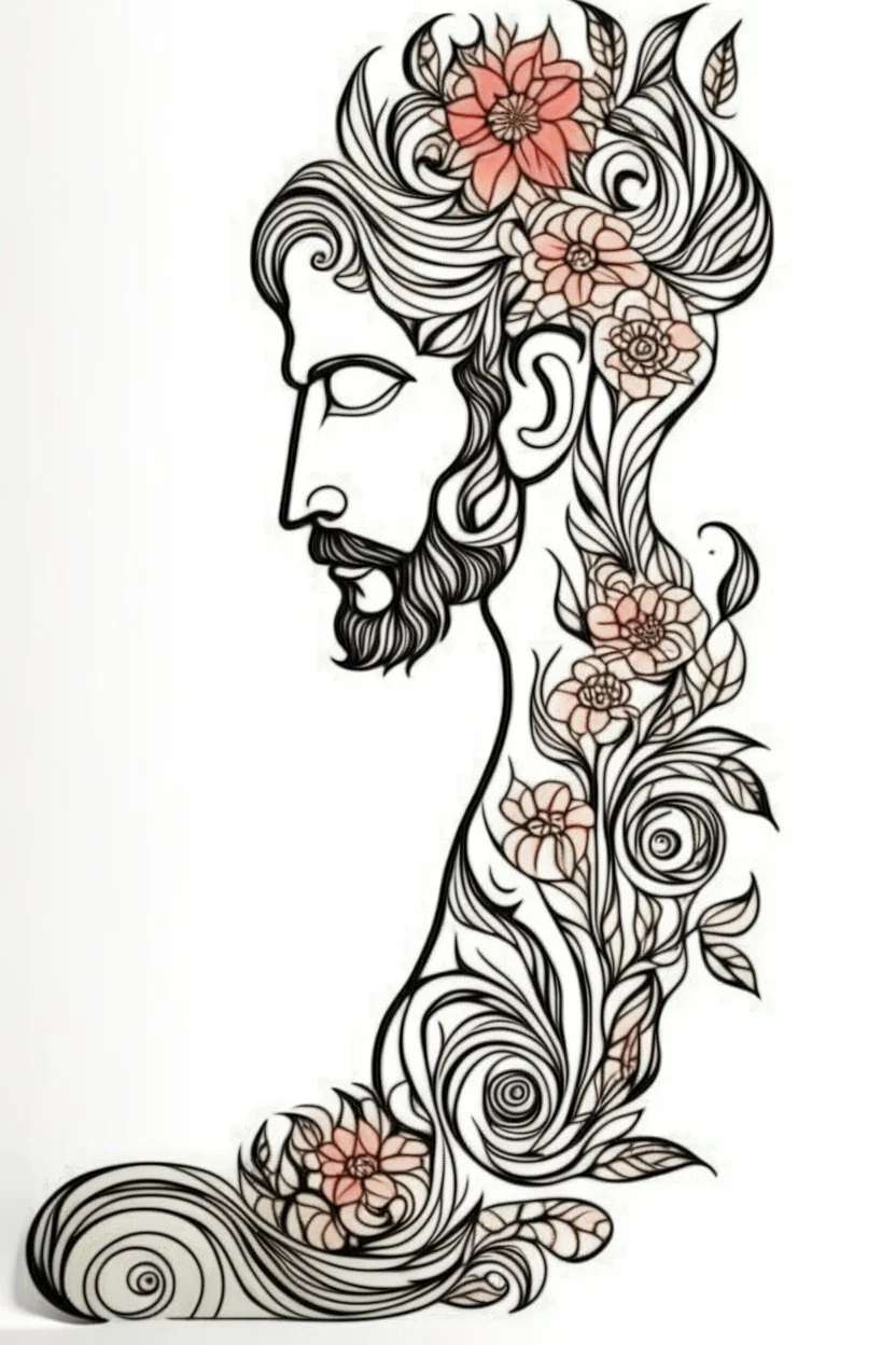 man floral wall art