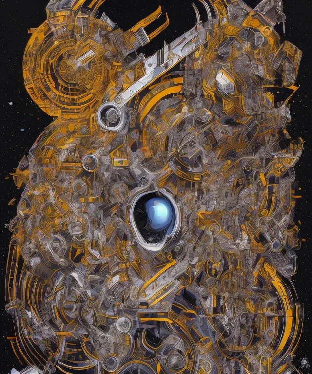 artificial intelligence. ink, poster, acrylic