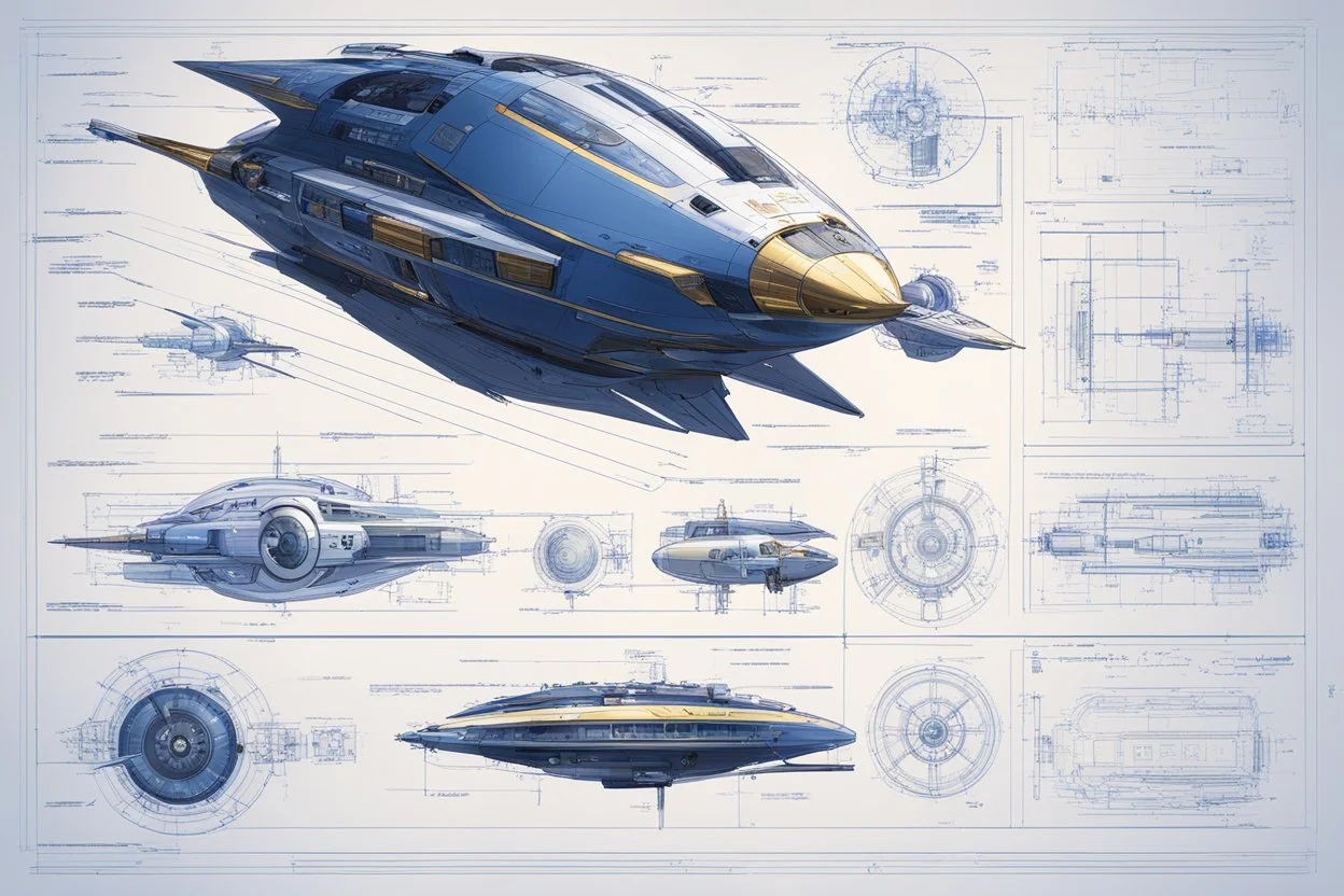 Sketches, blueprint of futuristic, sci fi, hyperdrive engines, repair, matter and anti matter holding chamber, equations for calibrating warp engine, star drive engines, placement besides ship, formulas and annotations, schematic by parts, golden ratio, fake detail, trending pixiv fanbox, style of makoto shinkai, studio ghibli genshin, impact, james gilleard, George A. Trish from StateCorp, greg rutkowski, chiho aoshi This is a concept sheet for the spacecraft design