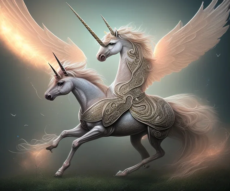 unicorn, fantasy art, highly detailed, intricate color patterns on wings, soft studio lighting, background 64k