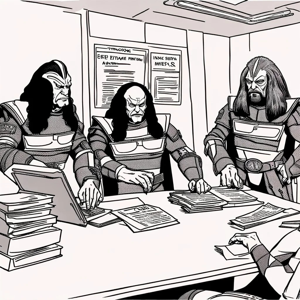 Klingons Preparing Their Income Taxes