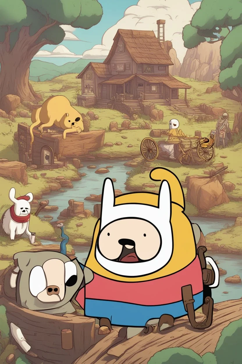 Adventure time but it’s Hyper Realistic and in the style of RDR2