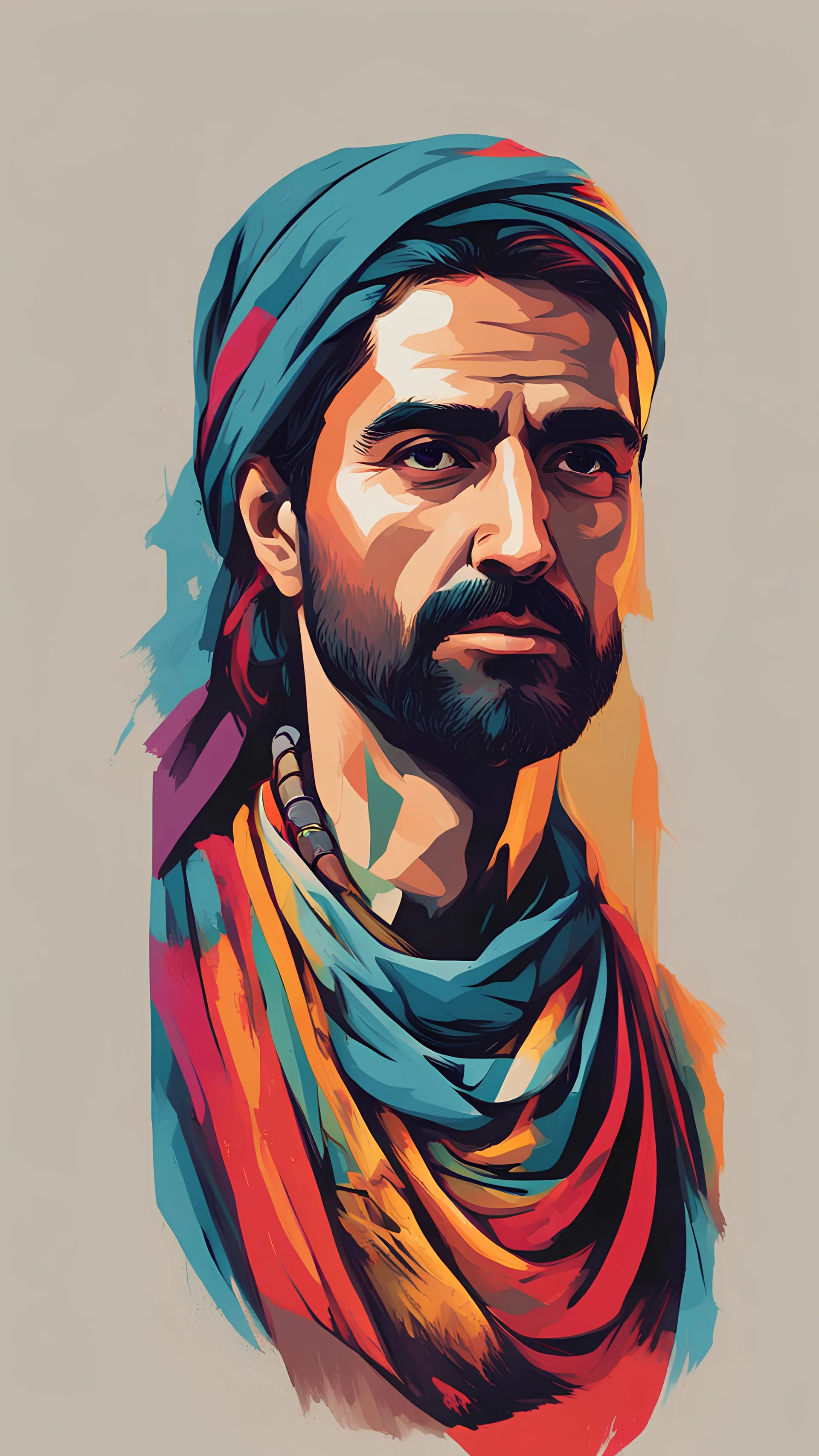 Vector, Kurdish. color. Digital painting, minimal