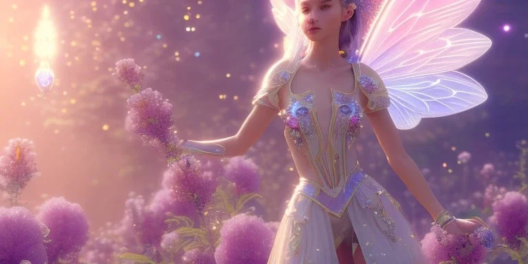 crystal subtle flower in a galactic ambiance beautiful fairy, transparent, delicate colors, in the foreground, full of details, smooth，soft light atmosphere, light effect，vaporwave colorful, concept art, smooth, extremely sharp detail, finely tuned detail, ultra high definition, 8 k, unreal engine 5, ultra sharp focus