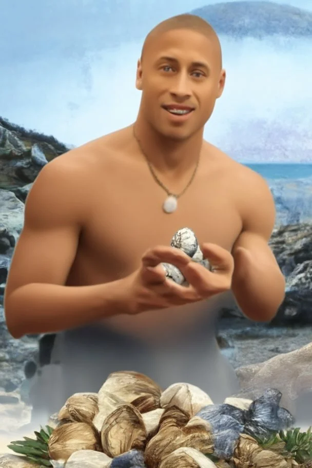 dwayne the rock johnson selling sea shells down by the sea shore