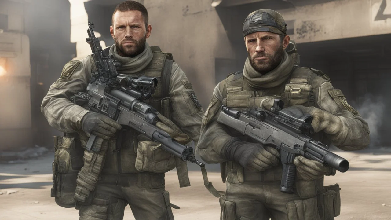 lieutenant simon ghost riley from call of duty modern warfare 2 holding a M4