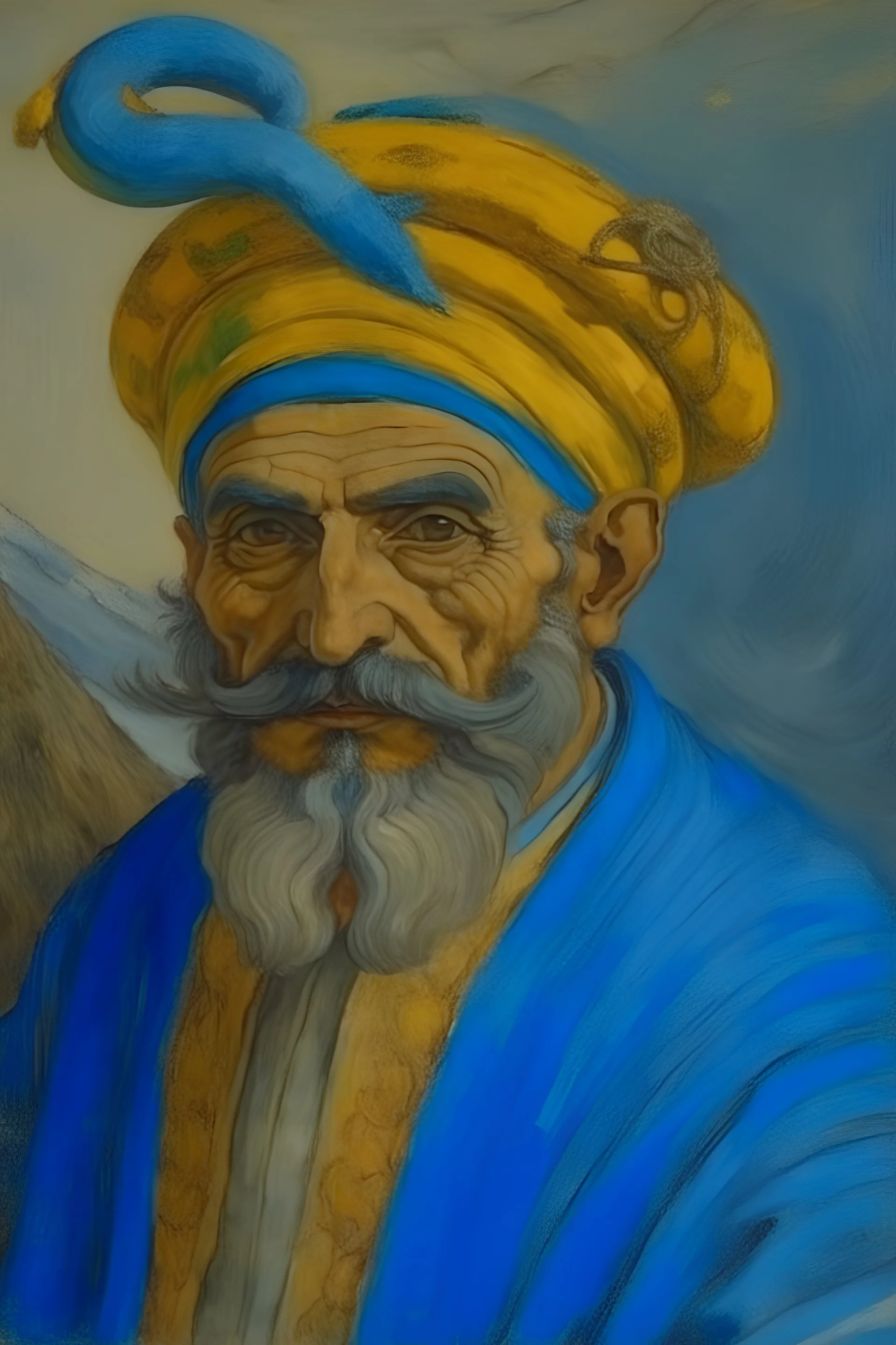 arabic man with horns and siut by van gogh