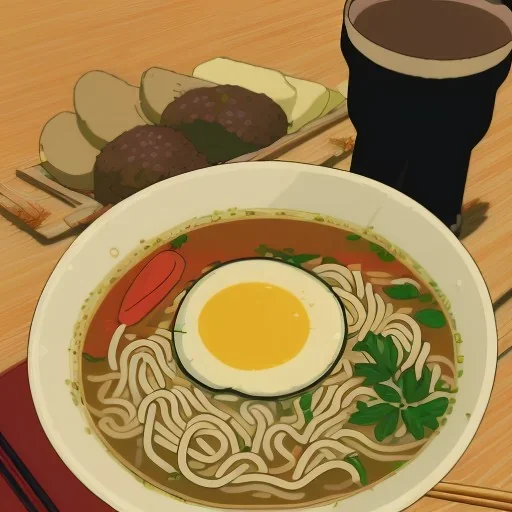 ramen with beer drink