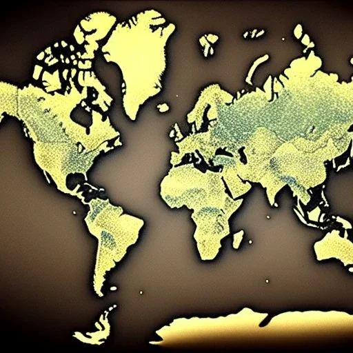 a 3d partially transparent world map, desaturated colors, and colored pins positioned throughout the map, highly detailed, intricate design, smooth, realistic render