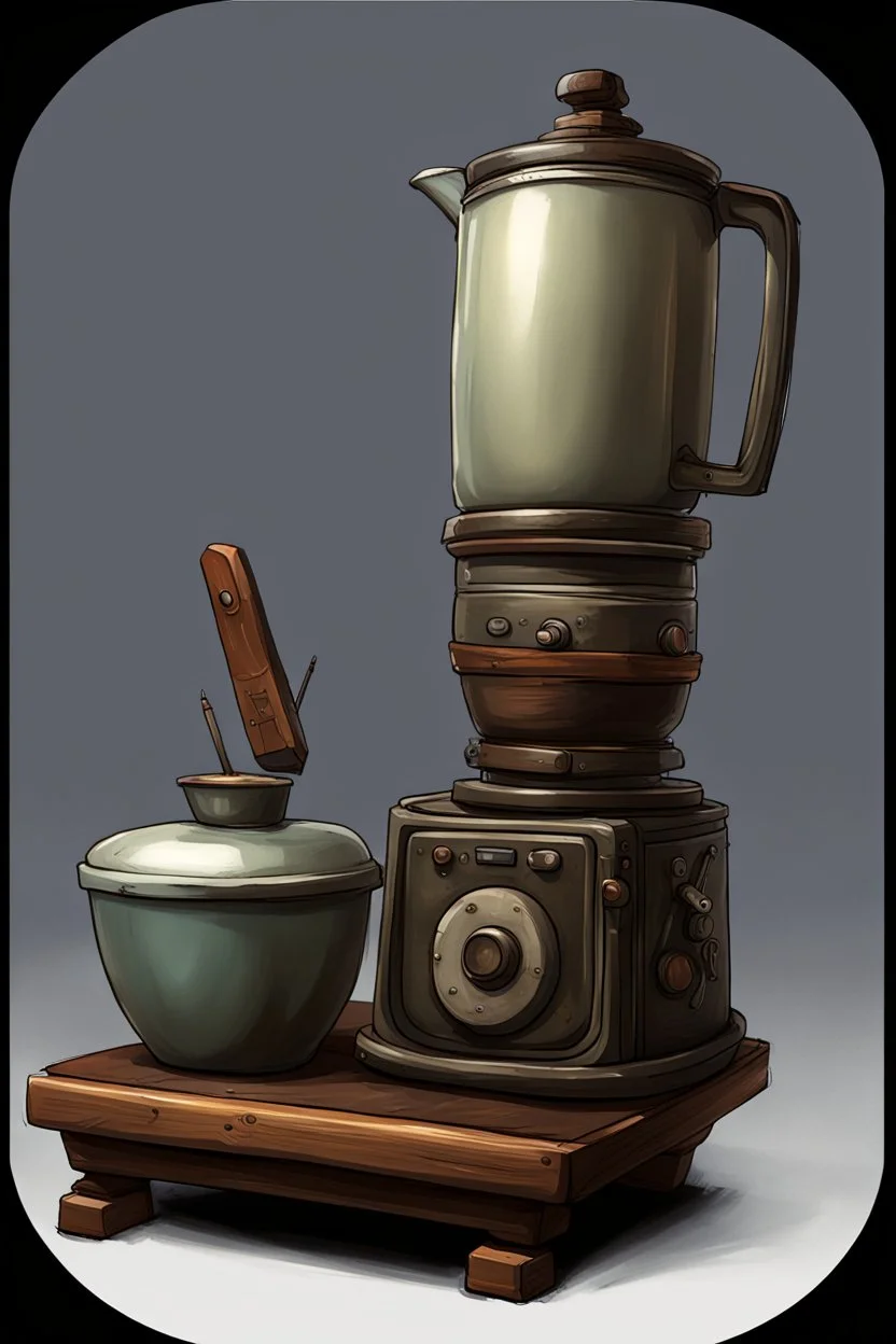 a blender , an ultrafine detailed painting by senior character artist, featured on polycount, sots art, artstation hd, 2d game art, behance hd