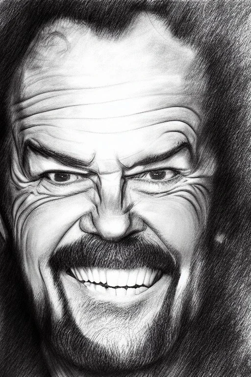 Jack Nicholson scribble portrait, 8k resolution, r_drawings_rene, scribble, scribble drawing, scribble art, deviantart, rdrawings25, synthetic, hairy scribble fill, line draw, scribble sketch