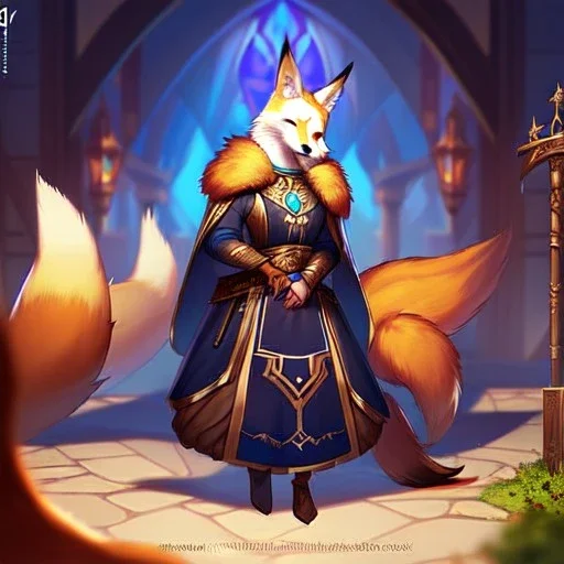 Digital art, High quality, full body portrait, 8k resolution, high quality, great details, within portrait, masterpiece, best quality, detailed outfit, vibrant colors, perfect eyes, a human druid, fox fursona, shapeshifter, human shapeshifter, fox shapeshifter, furry, anthropomorphic fox, medieval time period, masterfully drawn, fur, human