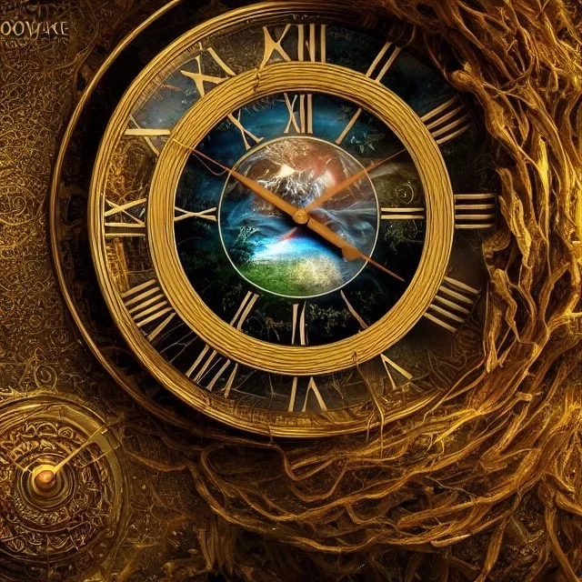 a gorgeous, stunning clock made of biosphere, 8k resolution, high-quality, fine-detail, photorealistic, intricate, digital art, detailed matte, volumetric lighting, illustration, 3D octane render, brian froud, howard lyon, George Grie, Ben Goossens, greg rutowski, annie stokes