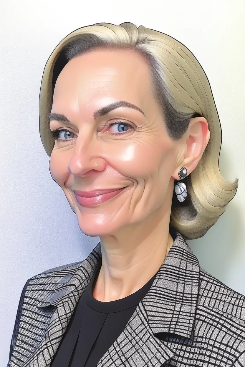 Cartoon portrait of Ulrika Nummelin