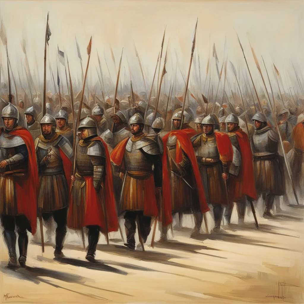 Macedonian phalanx by Guy Borremans