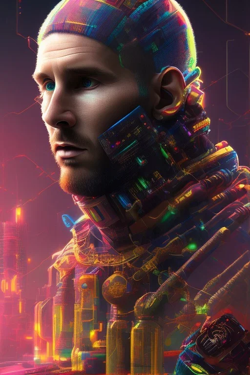 lionel Messi style cyberpunk