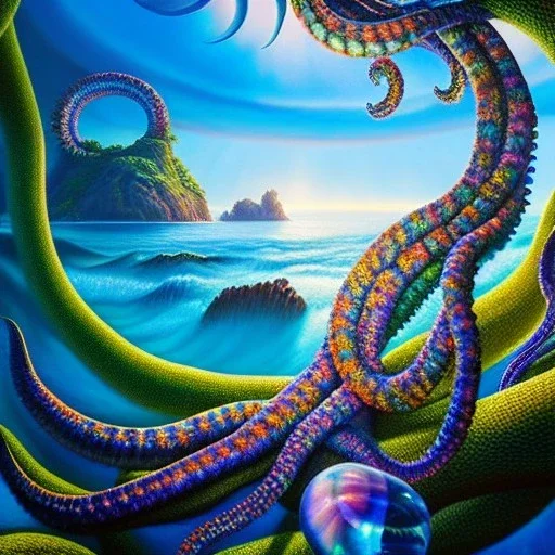 Ultra detailed fullbody Portrait in oil on canvas of 'Kingdom of the Kraken',extremely detailed digital painting, extremely detailed face, crystal clear eyes, mystical colors ,perfectly centered image, perfect composition, rim light, beautiful lighting,masterpiece ,8k, stunning scene, raytracing, anatomically correct, in the style of KyuYong Eom and Steve Jung and robert e howard and Wizyakuza and Simon Bisley.