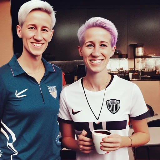 Me having coffee with Megan Rapinoe