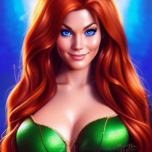 ultra detailed fullbody portrait of busty beautiful Mary Jane Watson , extremely detailed digital painting, intrincate, extremely detailed smiling face,crystal clear Big Green eyes, in the style of Fred Benes,mystical colors,perfectly centered image, perfect composition, rim light, beautiful lighting,8k, stunning scene, raytracing