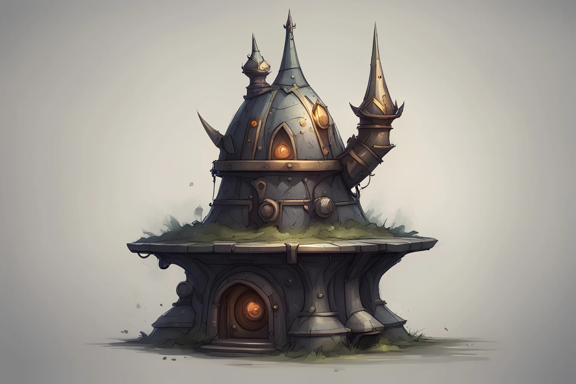 fantasy design concept art, small magical turret