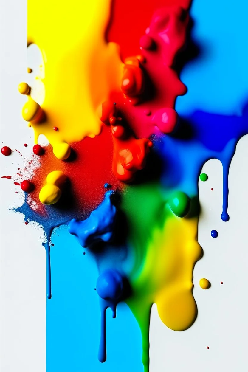 Image depicting color blotches with dye all image