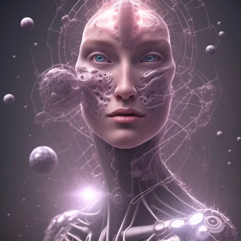 portrait full human body, meditation, third eye, universe, fourth dimension, fractal, realistic, 8k, high quality, extreme detail, symmetrical,