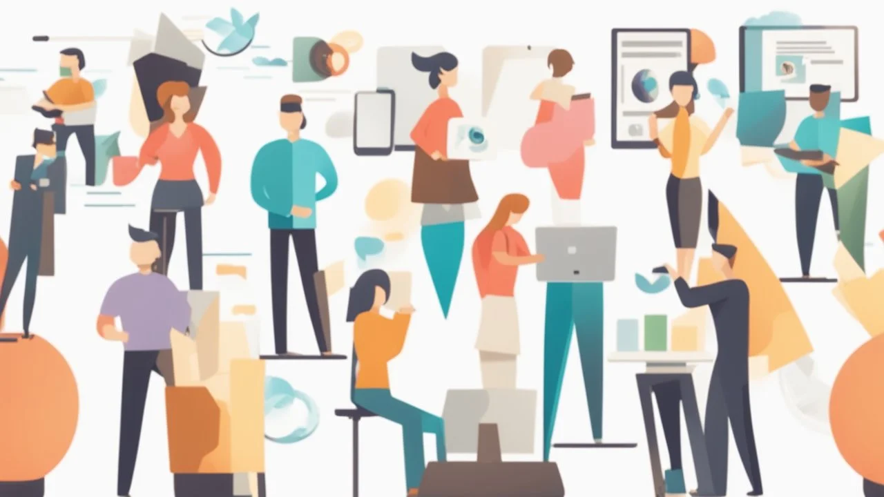 An eye-catching image that creatively represents digital marketing, combining digital assets with professionalism, making it the perfect fit for the article.