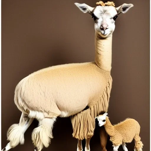 brown grey cream goats and alpacas PIERRE JOSEPH REDOUTÉ