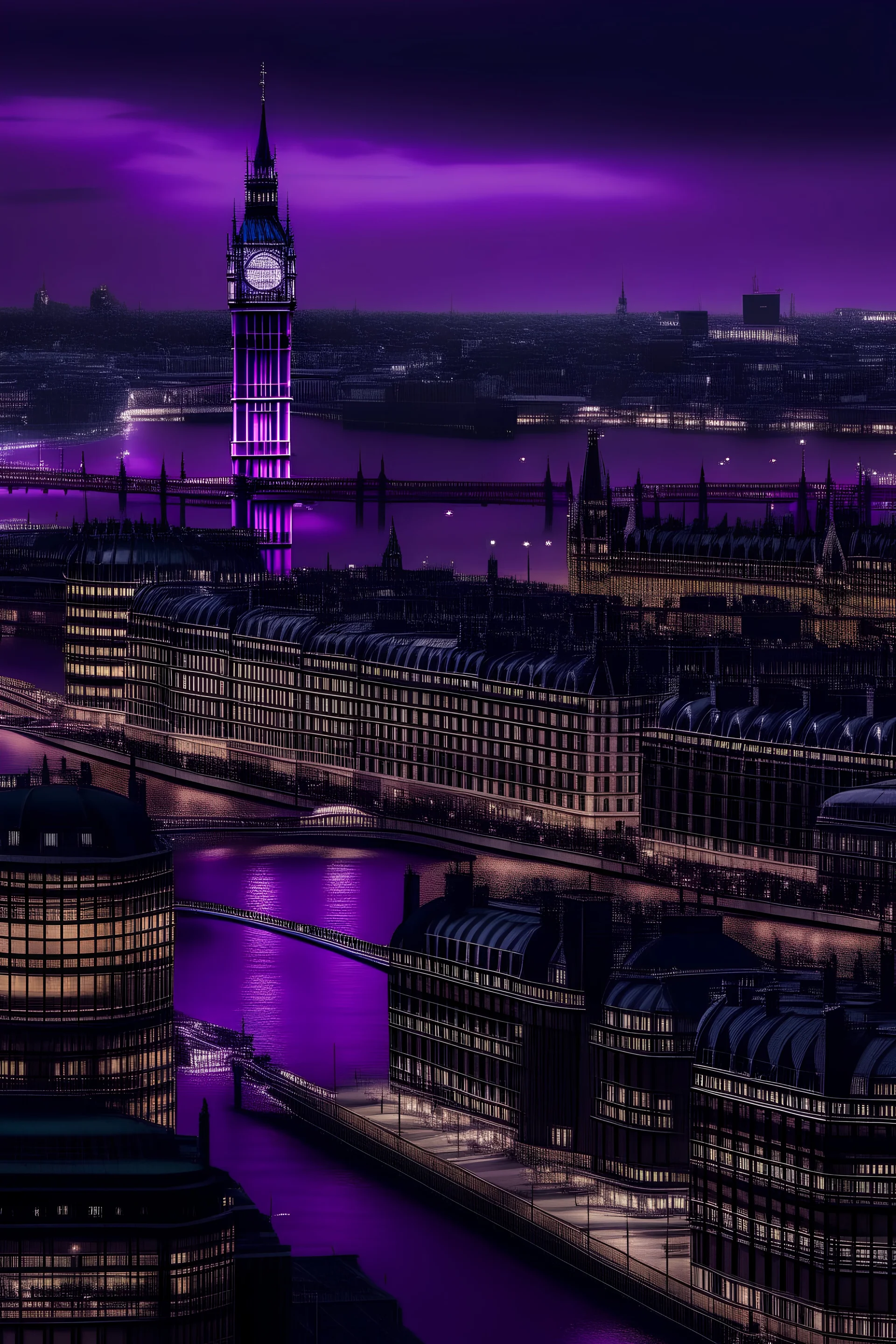 London with purple colour