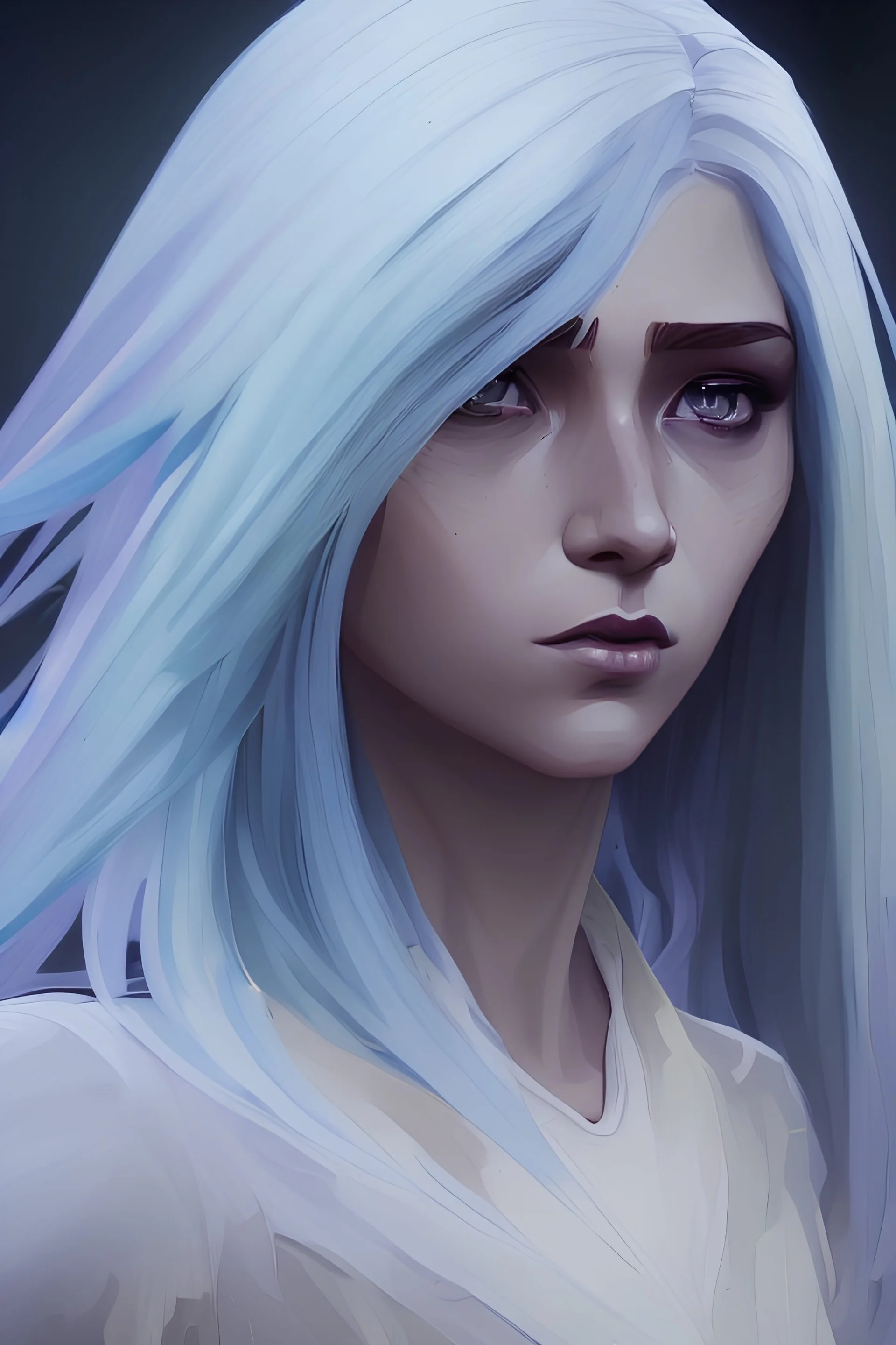A detailed illustration of a beautiful young female human with wings. Skin, hair and face are all made of paint. Highly detailed flawless facial features and eyes. Abstract Oil painting splash art. White background, wide angle, abstract design, beautiful, thick flowing paint strokes, fantasy art, modern art, ((soft happy complimentary colors,)) modern aesthetic, focused on the character, 4K resolution.