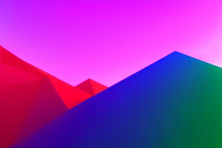 geometric installation abstract rgb 3D landscape