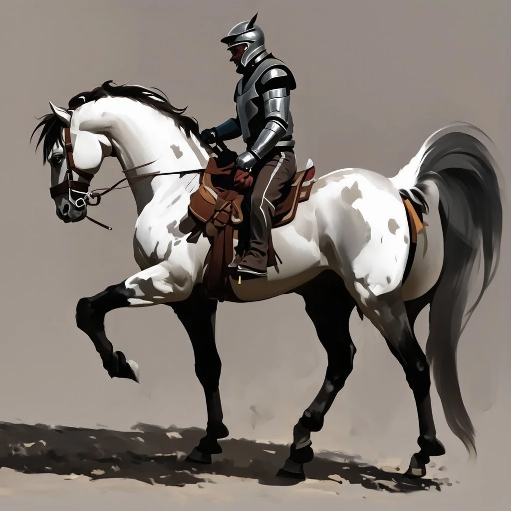 Knight riding a horse