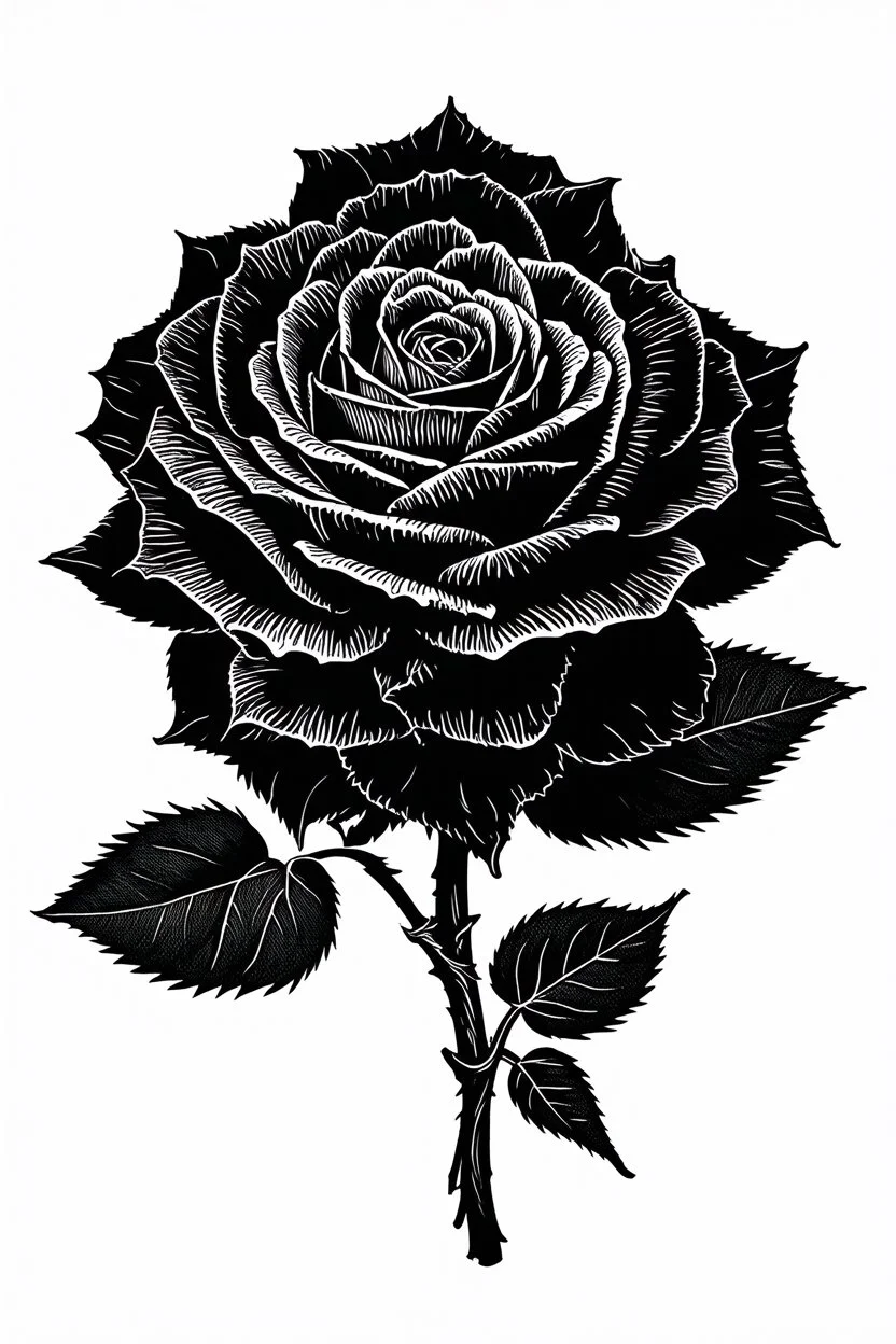 Dead black rose bouquet Black And White Graphic