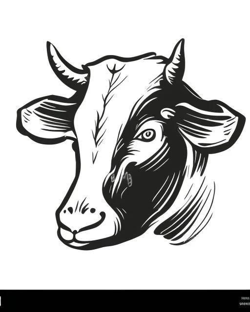 I want a goat head in vector