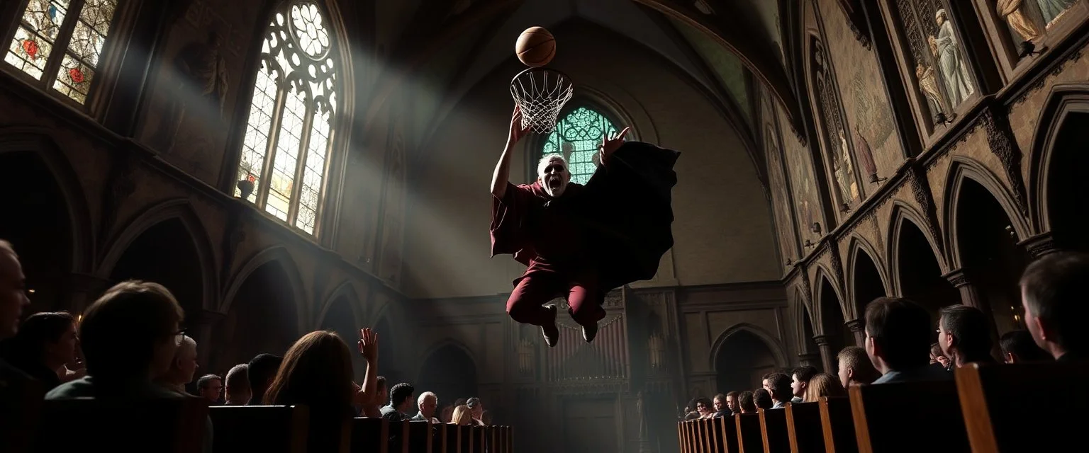 vampire cant jump basket ball in church