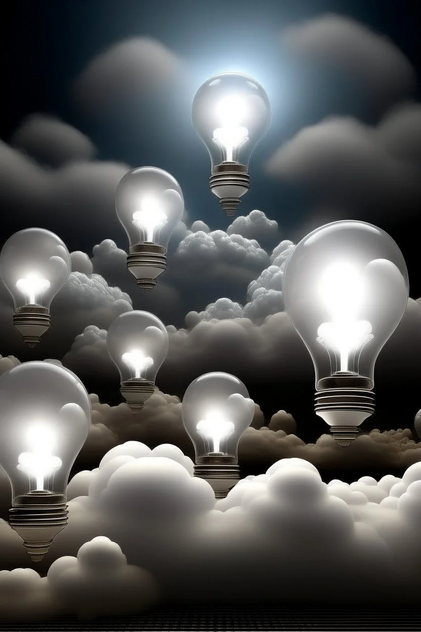 heaven for professors afterlife ideas lightbulbs clouds