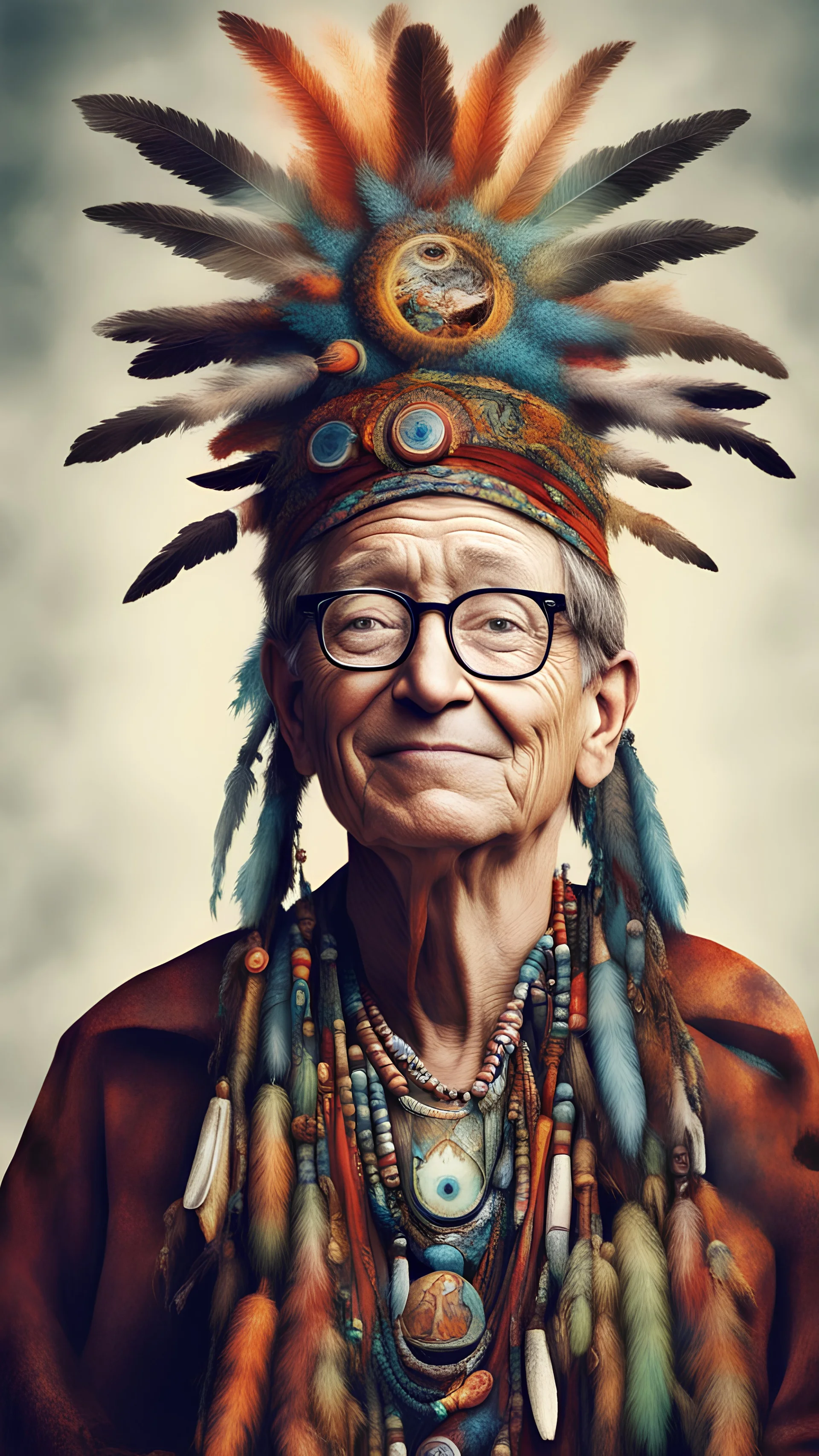 bill gates as crazy medicine man shaman