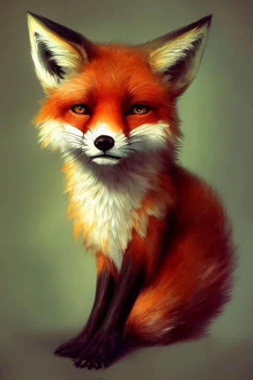 by Cedric Peyravernay, chibi cute adorable fox portrait, backlighting, hyperdetailed meticulous 8k resolution trending on artstation