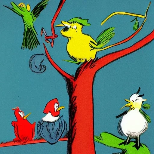  birds in a tree by dr seuss