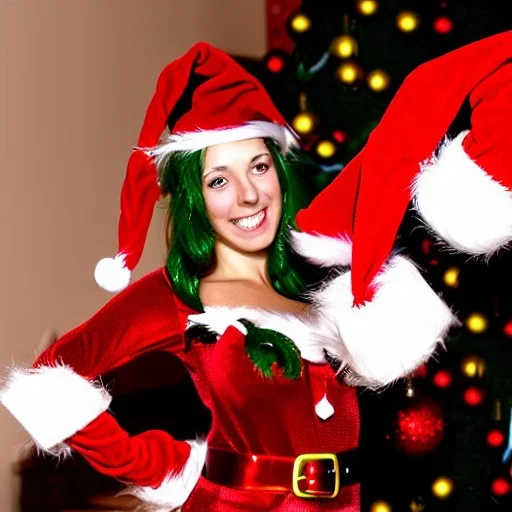 muff diving a gorgeous female Christmas elf