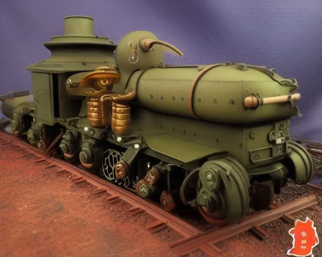 steampunk railway tank titan apocolypse epic scale