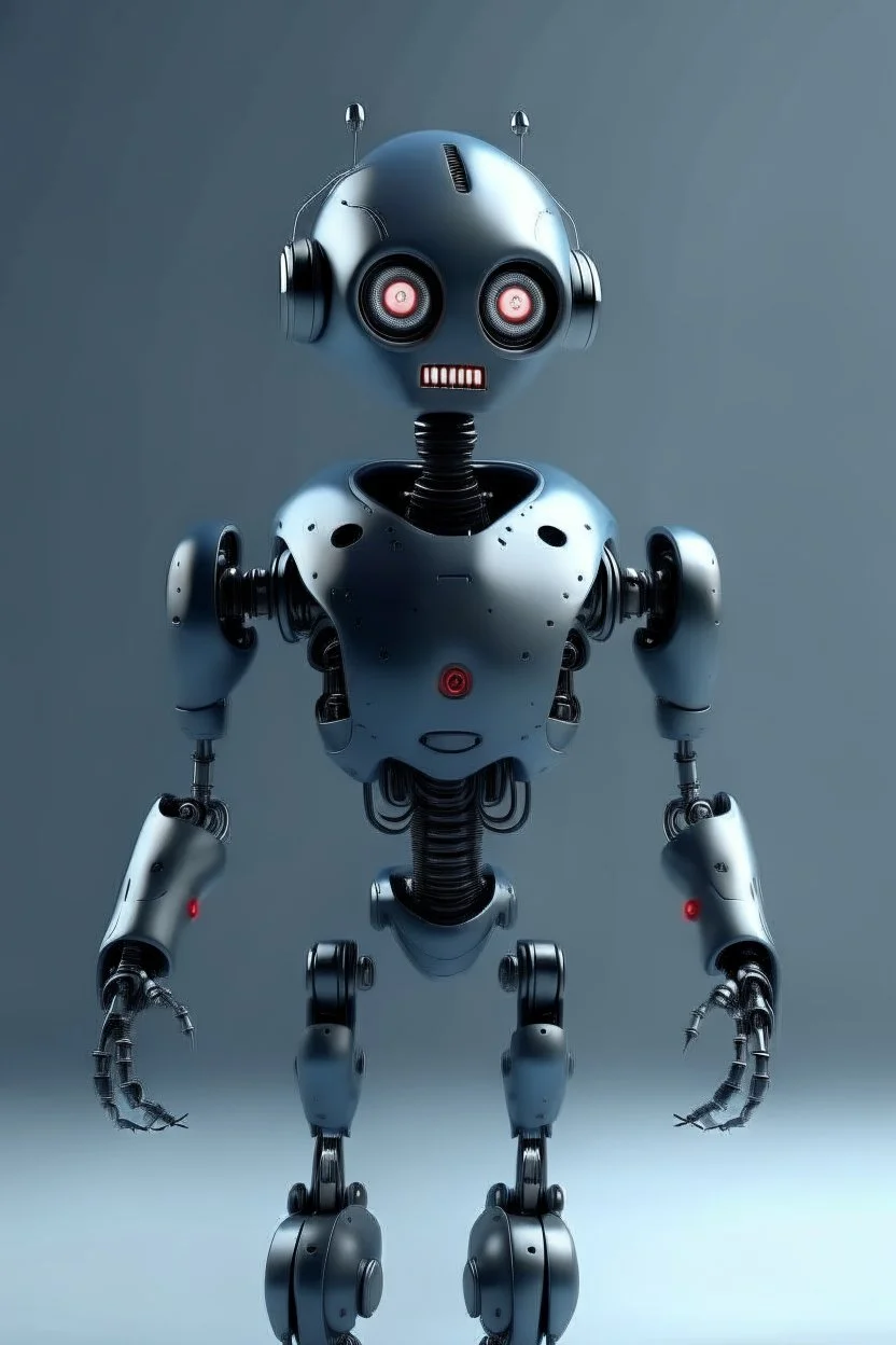 areal scary robot looking from far away