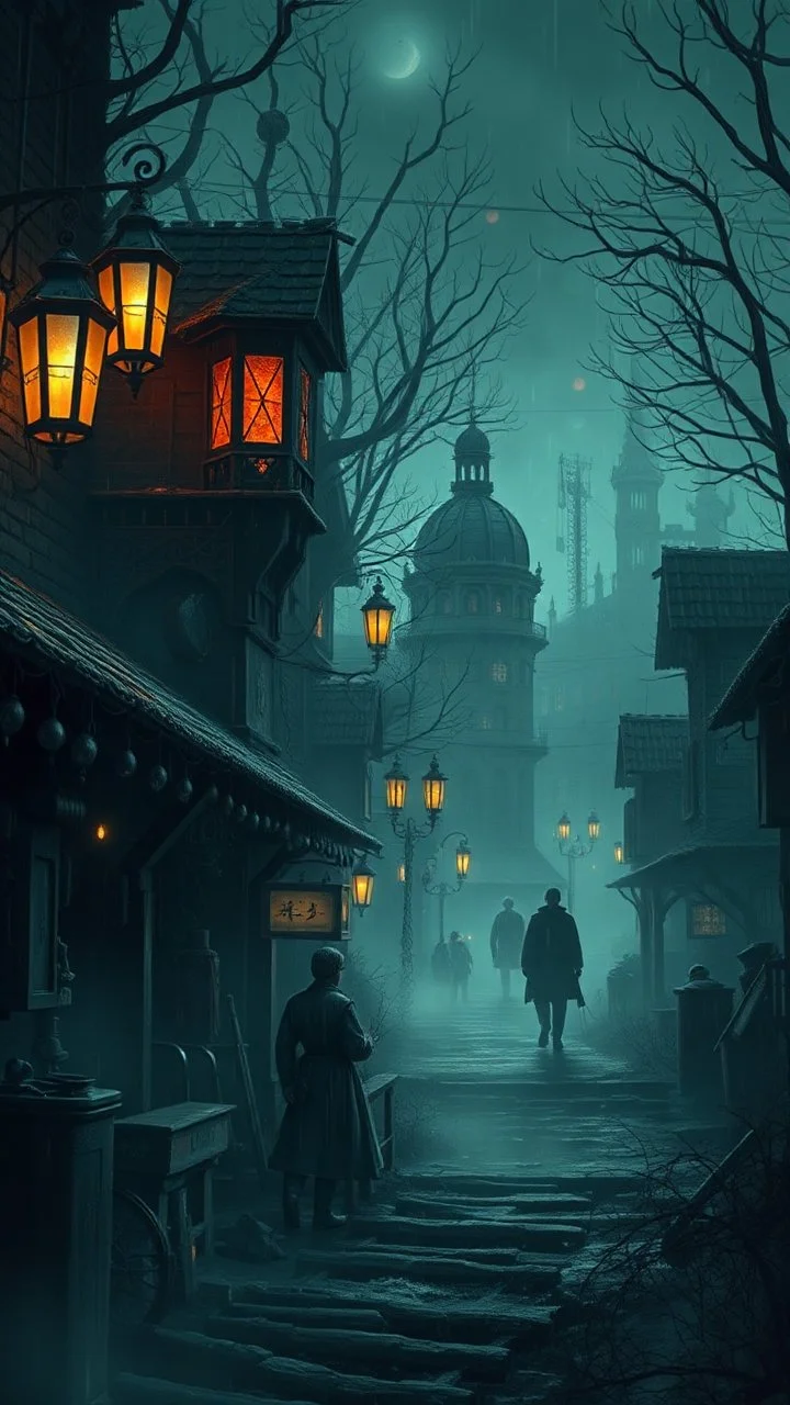 Si-Fi, an ai under, intricate historical moody , eerie grimdark ambiance, speculative fiction art. Bokeh