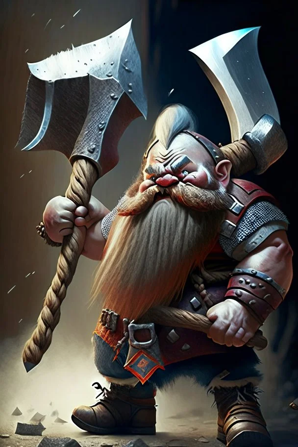 dwarf with an giant axe