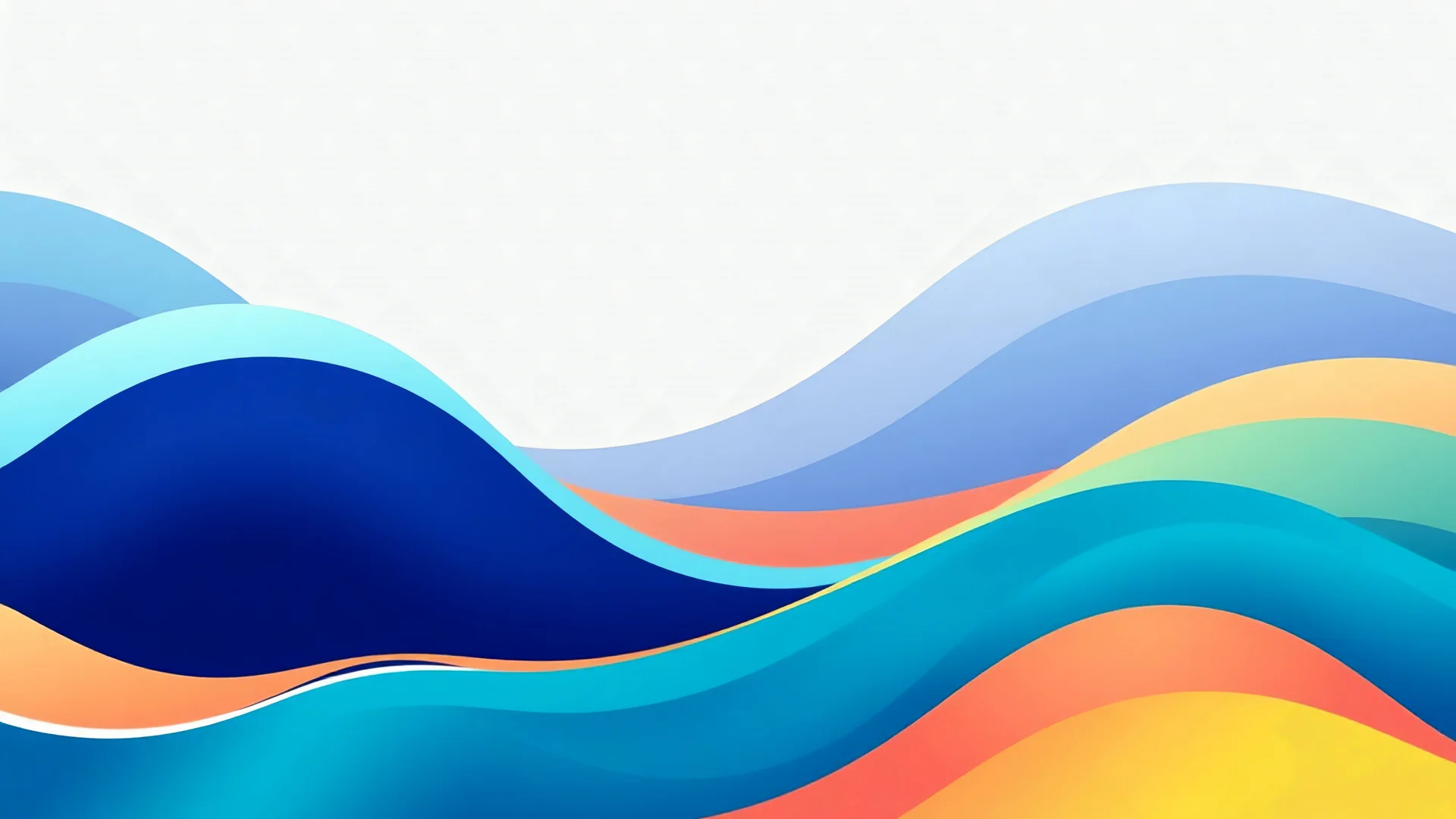 Design a modern, minimalist banner design for a web application that can be animated with waves moving. Incorporate a color palette that combines professional colors like deep blues or teals with a touch of vibrant hues such as yellow or orange to represent energy.