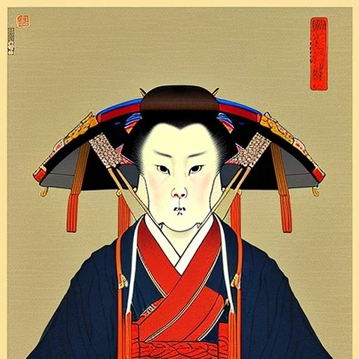 Ukiyo-e painting of a samuri