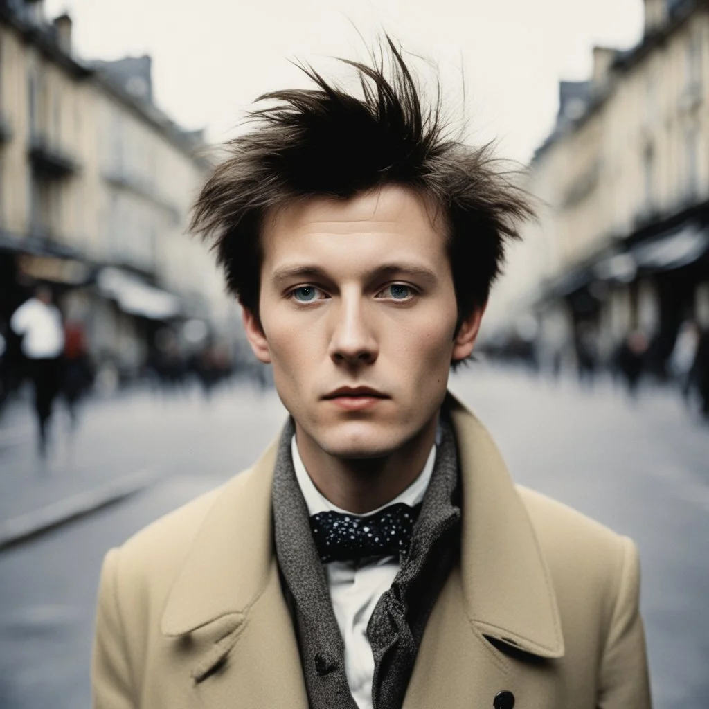 Color picture running in the Streets of Paris: Biographie, photographie et citations de Arthur Rimbaud. Jean Nicolas Arthur Rimbaud est un poète français