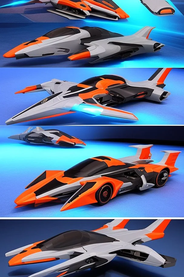 A combination of ultra-advanced car and crazy Max fighter, super sporty, with color and nano technology